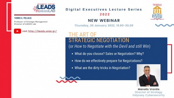 Lecture #19 – Digital Leadership Executives Lecture Series 2022 - 20/01/2022